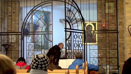 Adoracja Najświętszego Sakramentu w kościele św. Maksymiliana w Lubinie 1.02.2017.