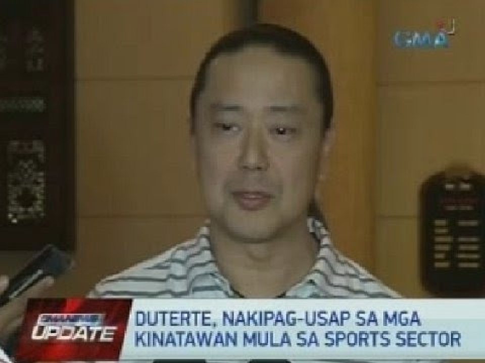 GMA News Update: Duterte, nakipag-usap sa mga kinatawan mula sa sports sector
