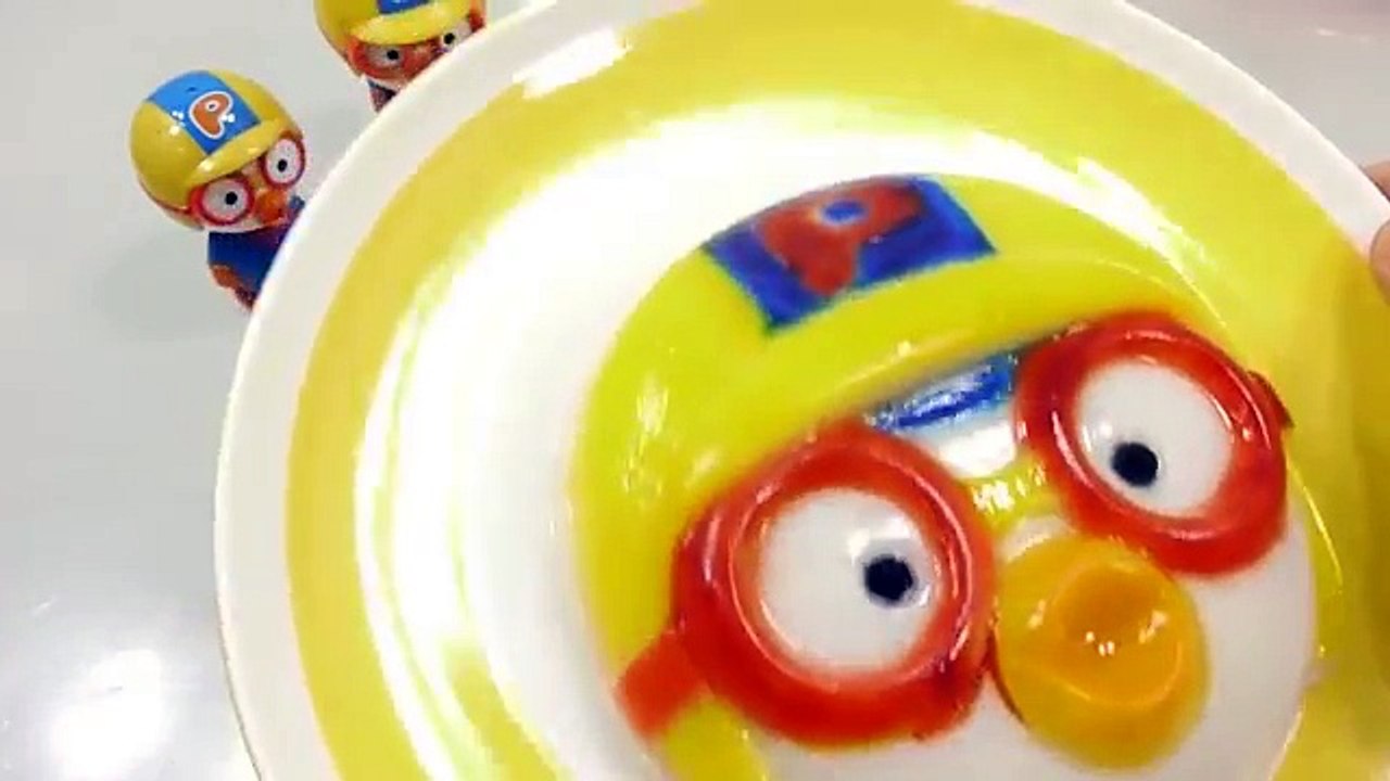 DIY How to Make Pororo Colors Jelly Gummy Pudding Learn Colors Slime Balloon Poop