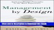 [PDF] Download Management by Design: Applying Design Principles to the Work Experience New Ebook