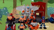 Save the Giraffe Transformers Rescue Bots Axel Frazier Microcopter, Swayer Rescue Winch