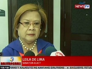BT: Duterte, binalikan si De Lima na nagsabing siya raw ang magiging watchdog nito sa Senado