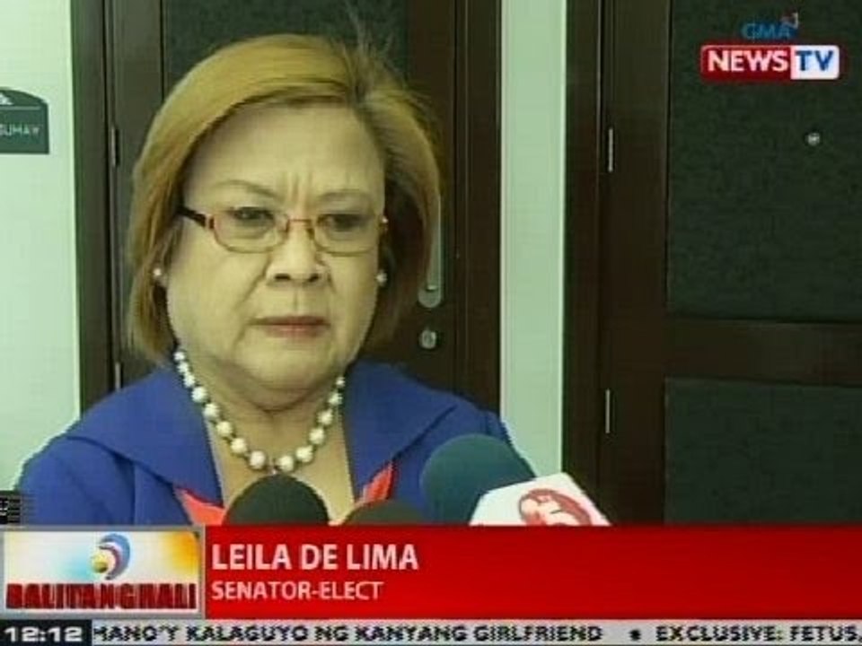BT: Duterte, binalikan si De Lima na nagsabing siya raw ang magiging watchdog nito sa Senado