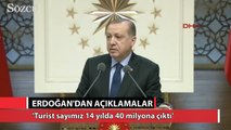 Erdoğan:'Turist sayımız 14 yılda 12-14 milyondan 40 milyona çıktı'