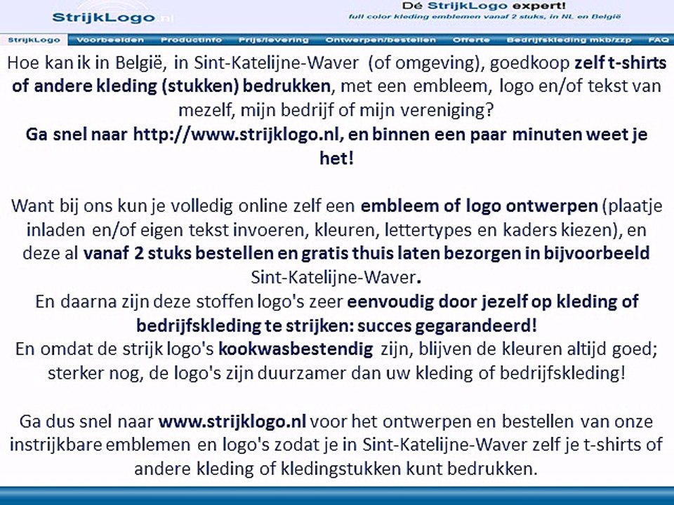 Zelf kleding bedrukken Sint-Katelijne-Waver