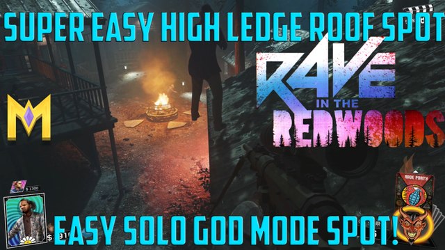 Rave In The Redwoods Glitches - *EASY* Solo Roof God Mode Glitch Spot - High Ledge God Mode Glitch