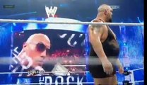 WWE II The Rock Saves John Cena From Big Show ( 1000 Raw , Cm punk Heel Turn ) II 2012