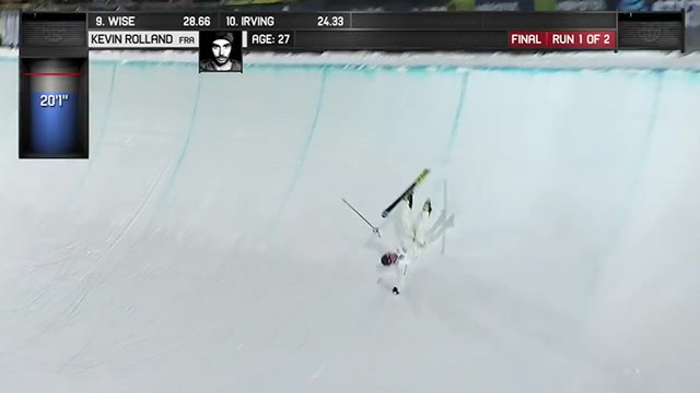 Kevin Rolland chute lors de son 1er run aux X Games