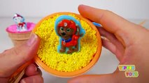 Waffle Ice Cream Cups with Play Foam Surprises and Paw Patrol Pups!! Learn Your Colors