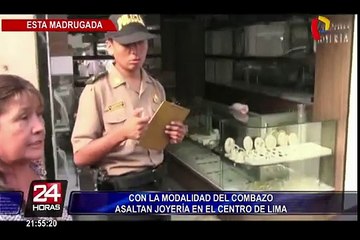 Centro de Lima: asaltan joyería bajo modalidad del ‘combazo’