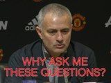 Mourinho's bad mood at United news conference