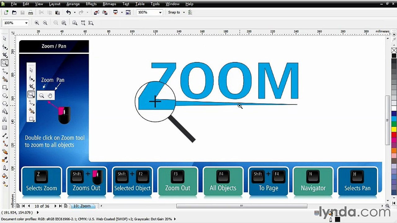 CorelDRAW Essential Training - Working with zooming