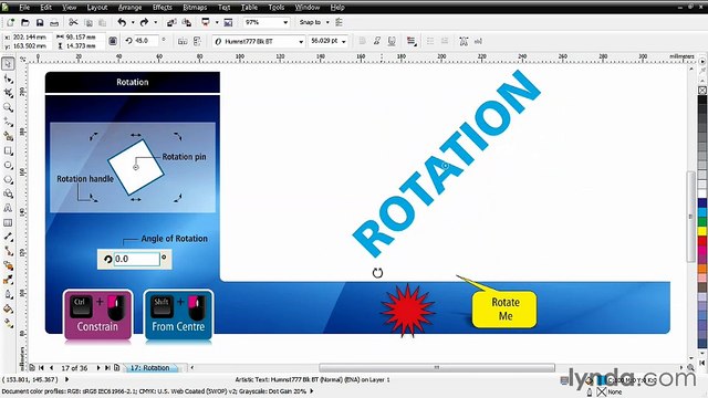 CorelDRAW Essential Training – Rotating objects