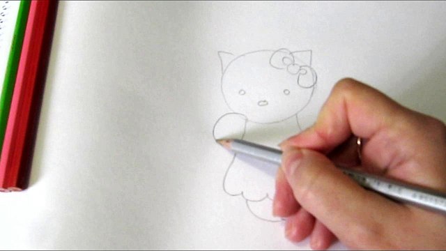 Валентинки. Хелло Кити. Как рисовать валентинки. Как нарисовать Кити шаг за шагом