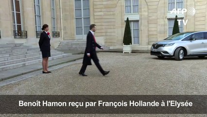 Benoît Hamon reçu à l'Elysée par François Hollande