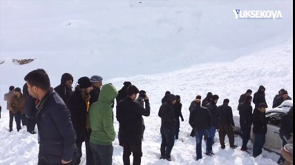 Şemdinli yoluna çığ indi