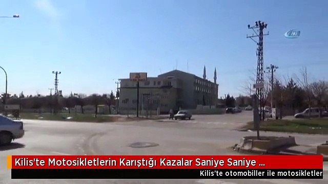 Kilis'te Motosikletlerin Karıştığı Kazalar Saniye Saniye Kameralara Yansıdı