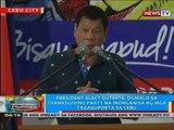 President-elect Duterte, dumalo sa thanksgiving party na inorganisa ng mga tagasuporta sa Cebu