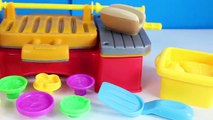 Play Doh Cookout Creations New Playdough Grill Makes Play-Doh Hotdogs Hamburgers Toy Videos