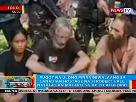 Pugot na ulong pinaniniwalaang Canadian hostage na si Robert Hall, natagpuan