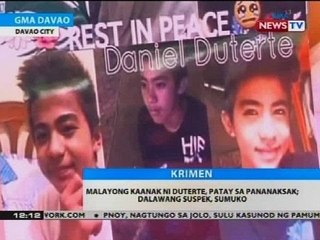 BT: Malayong kaanak ni Duterte, patay sa pananaksak