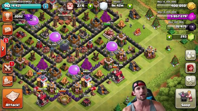 AGAINST THE RULES - Clash of Clans - This guy Doesnt Know the Rules - UPGRADING TH9