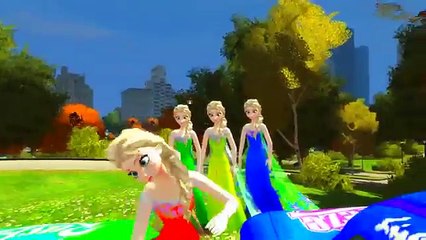 Elsa Frozen Epic Party Colors and Music and Disney McQueen Cars Nursery Rhymes Songs