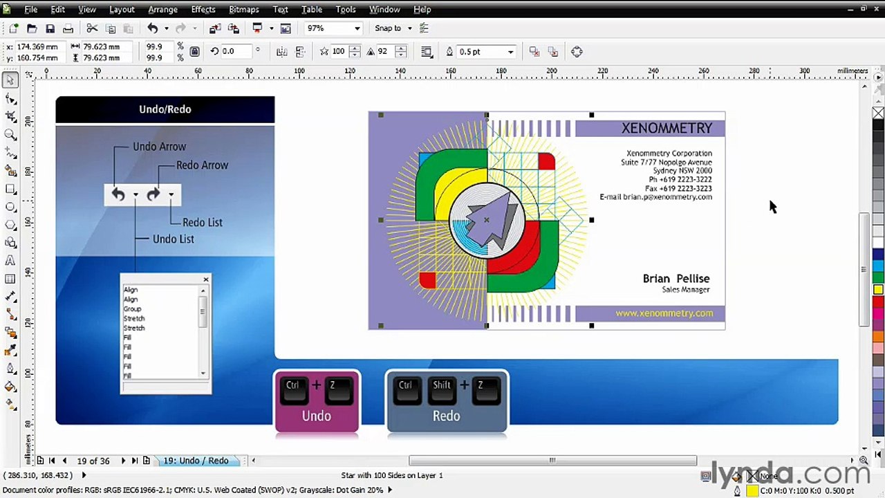 CorelDRAW Essential Training – Working with Undo and Redo