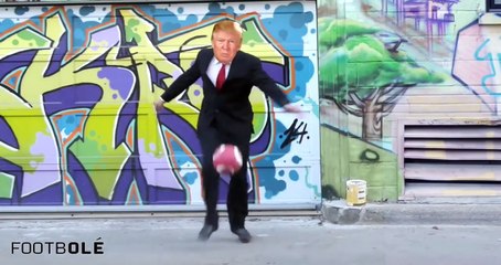 Trump vs Hillary -- FREESTYLE FOOTBALL BATTLE
