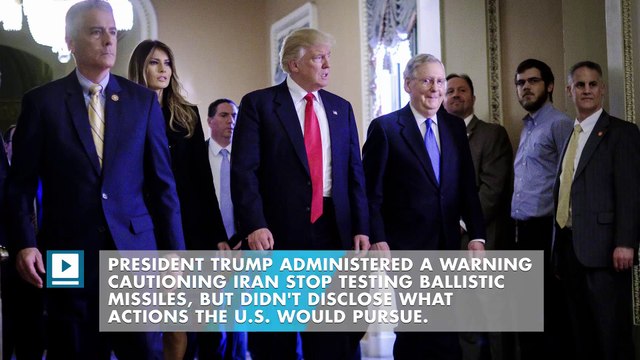 Donald Trump puts Iran 'on hold' after ballistic missile test