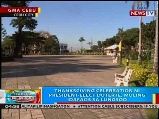 Thanksgiving celebration ni President-elect Duterte, muling idaraos sa lungsod