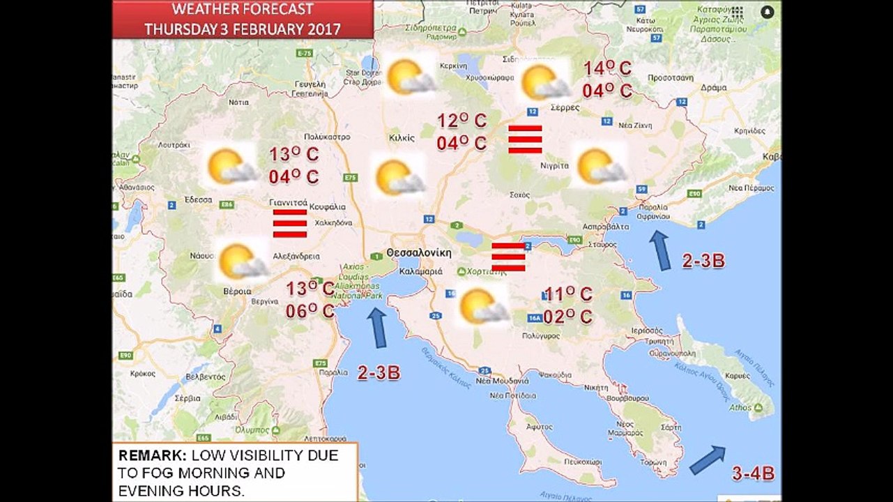 ΠΡΟΓΝΩΣΗ ΚΑΙΡΟΥ 03 ΦΕΒ 2017 - ΚΕΝΤΡΙΚΗ ΜΑΚΕΔΟΝΙΑ