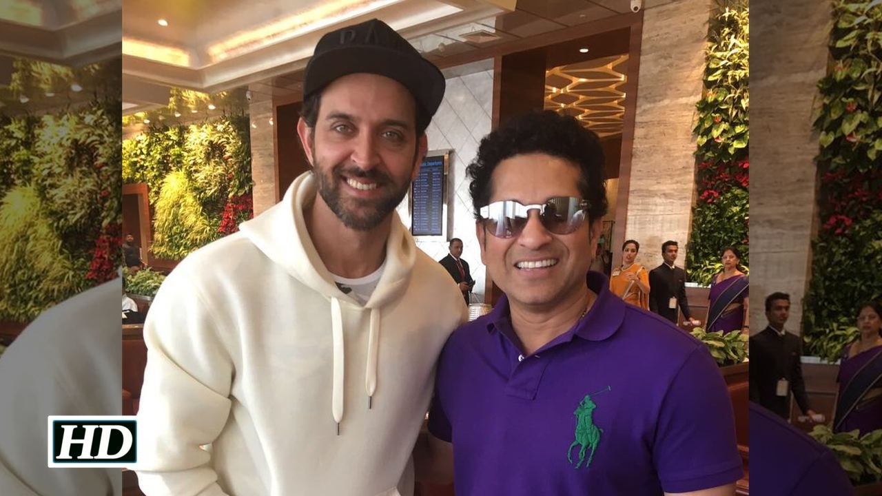 God of DANCE Hrithik & CRICKET legend Sachin in one picture