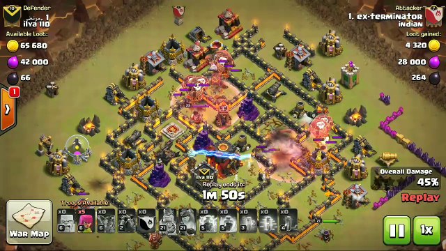 MY FIRST LAVALOON ATTACK ON TH10 !!! CLASH OF CLANS