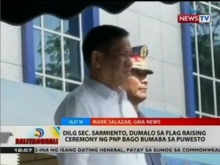 DILG. Sec. Sarmiento, dumalo sa flag raising ceremony ng PNP bago bumaba sa puwesto