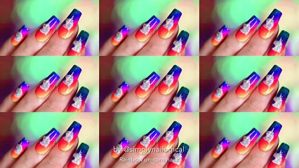 Unicorn Rainbow Nail Art  (now u can ride my nails)-pXXR-_XOJjs