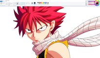 How I Draw using Mouse on Paint  - Natsu Dragneel - Fairy Tail