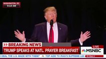 Trump During National Prayer Breakfast: 'I Want To Just Pray For Arnold' For Apprentice Ratings