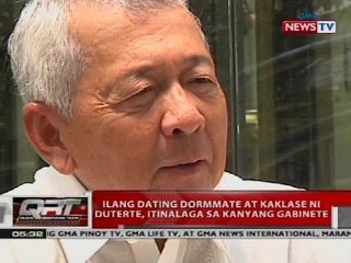 Ilang dating dormmate at kaklase ni Duterte, itinalaga sa kanyang gabinete