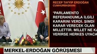 Cumhurbaşkanı Recep Tayyip Erdoğan ve Angela Merkel basın toplantısı. Başkanlık sistemi 02 ŞUBAT 2017