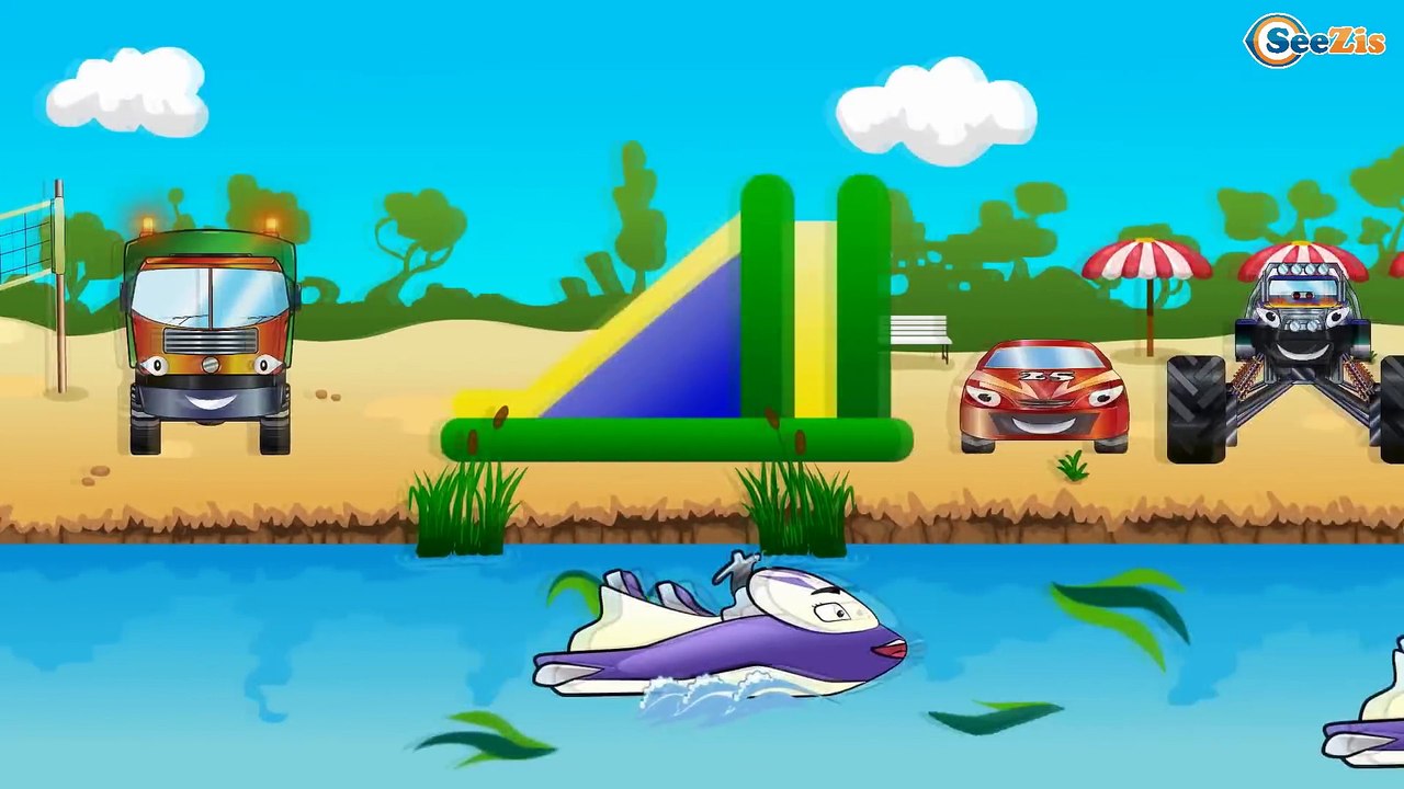 Coches para niños. Camión de Basura, Un Camion Monstruo, Camión. Caricaturas de carros