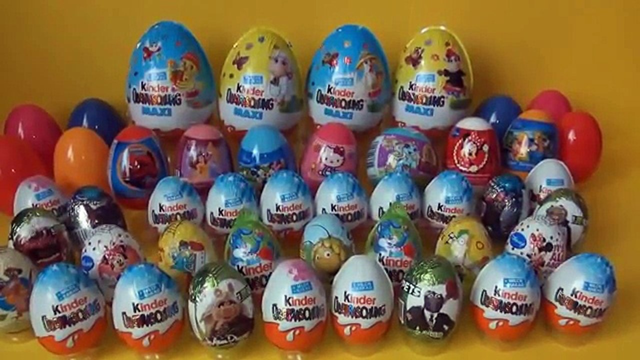 40 Киндер сюрпризов Маша и Медведь Kinder Surprise eggs Микки Маус Дональд Дак Kinder Sorpresa