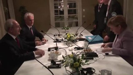 Almanya Başbakanı Merkel, CHP Genel Başkanı Kılıçdaroğlu Ile Görüştü