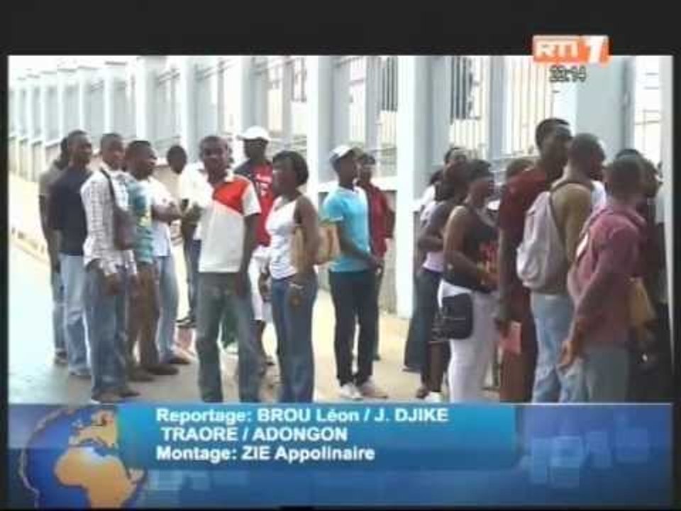 Rentrée academique 2012-2013: démarrage des inscriptions à l'université Felix Houphouët Boigny