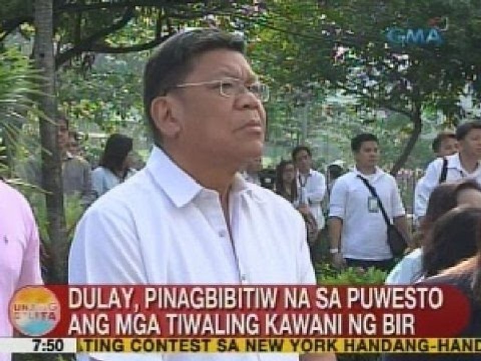 UB: Dulay, pinagbibitiw na sa puwesto ang mga tiwaling kawani ng BIR