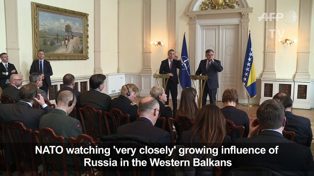 NATO 'very closely' watching Russian influence in Balkans