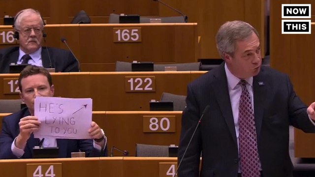Nigel Farage Got Called Out On His Sh*t at a European Parliament Hearing