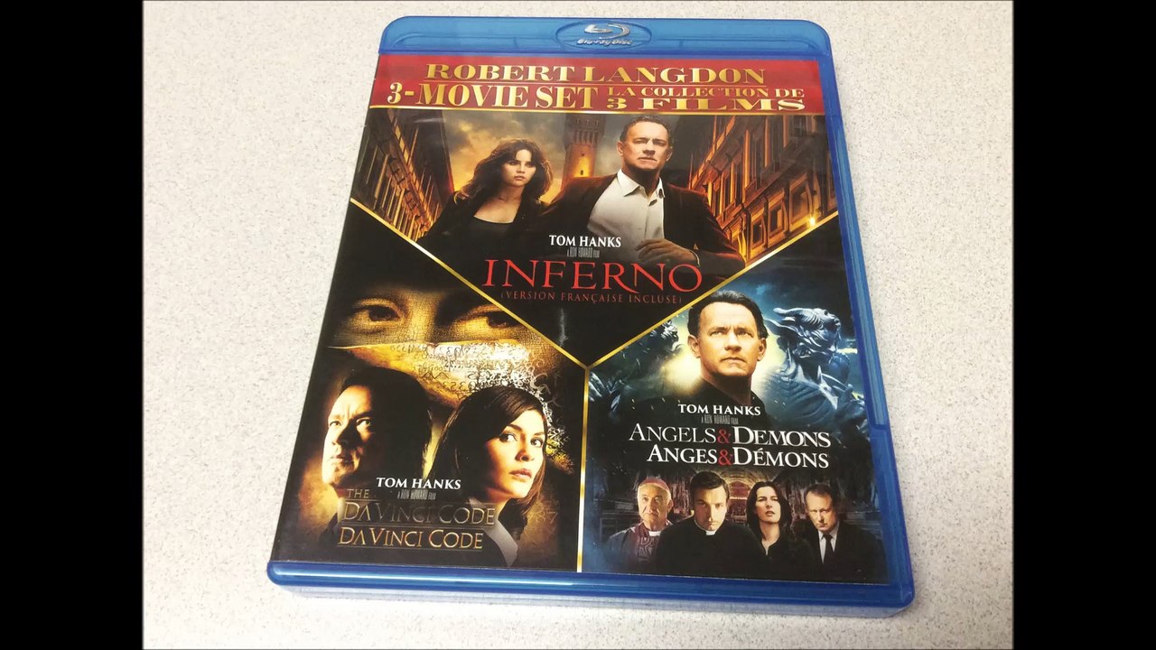 Critique Robert Langdon - La collection de 3 films (Le code Da Vinci, Anges et Démons et Inferno)