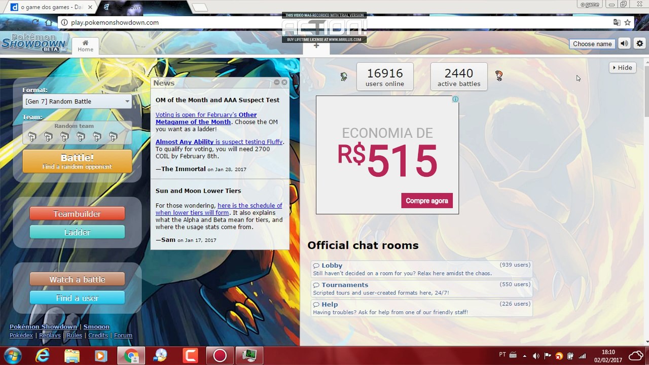 Pokémon Showdown! #o game dos games