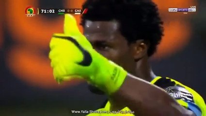 هدف الكاميرون في غانا من ضربه ثابته بتاريخ 2-2-2017
